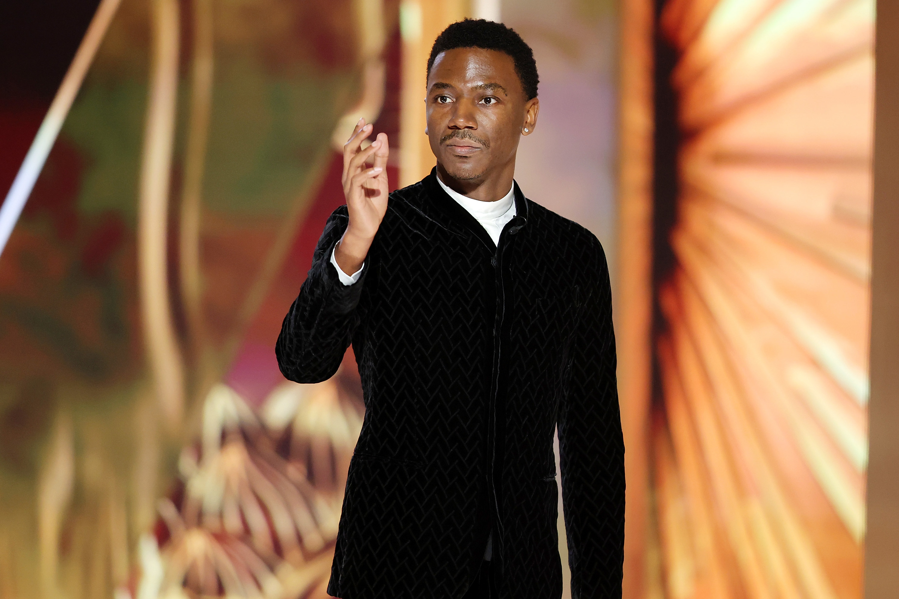 Jerrod Carmichael s Will Smith Joke 2023 Golden Globes - 48