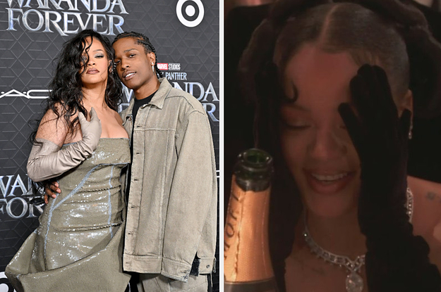 Rihanna and A$AP Rocky at 2023 Golden Globes