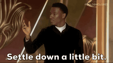 jerrod on stage saying settle down a little bit