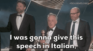&quot;i was going to give this speech in italian but i&#x27;m too drunk&quot;