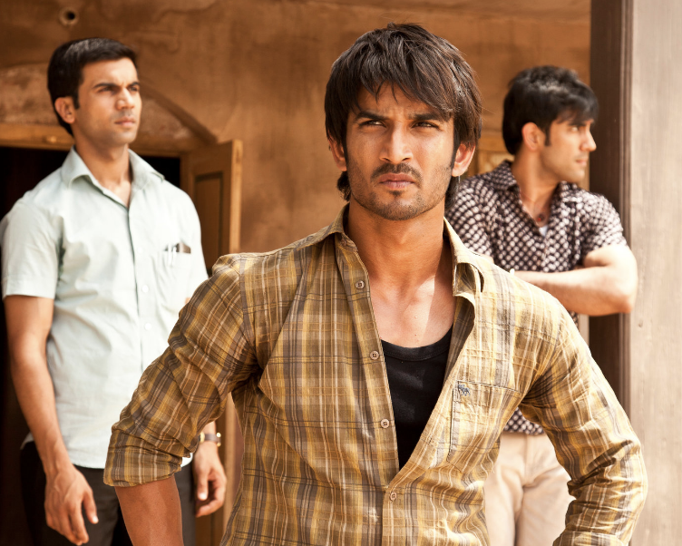 Rajkummar Rao, Sushant Singh Rajput, and Amit Sadh in a still from the movie