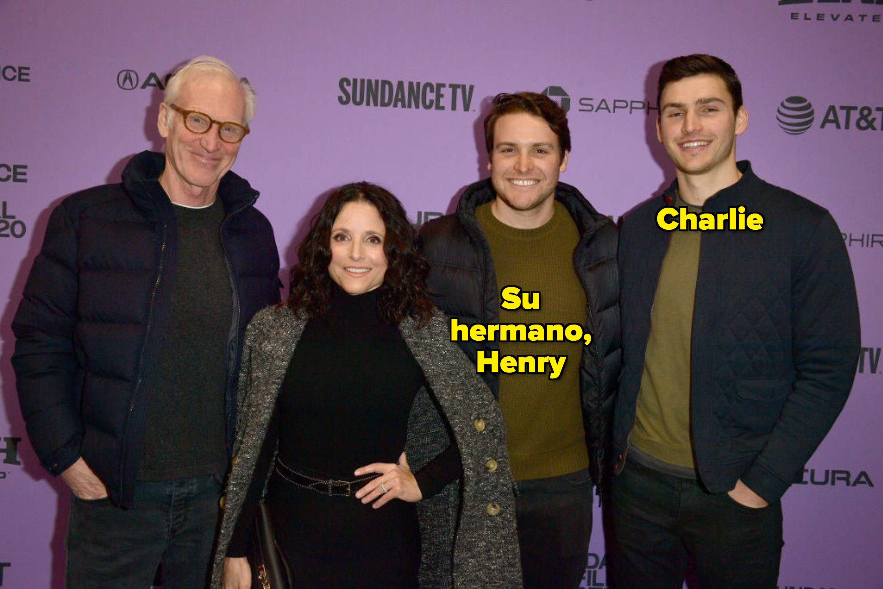 the family with charlie&#x27;s younger brother henry at an event
