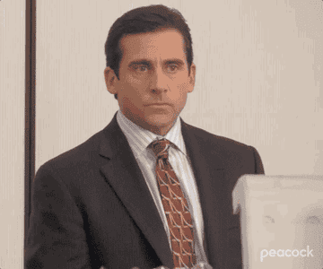 a gif of michael scott from the office saying &quot;fine. I love you.&quot;