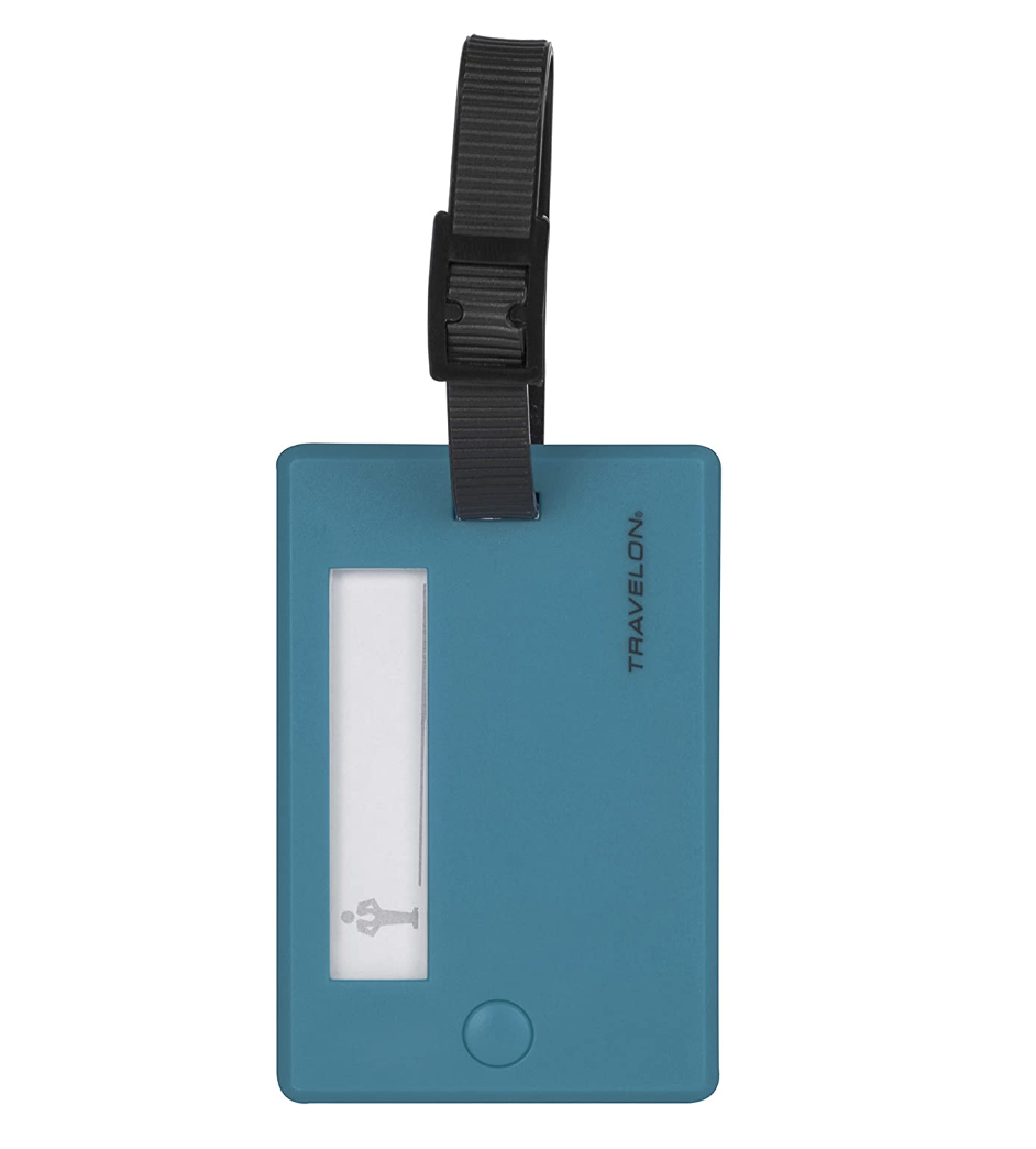 a luggage tag against a blank background