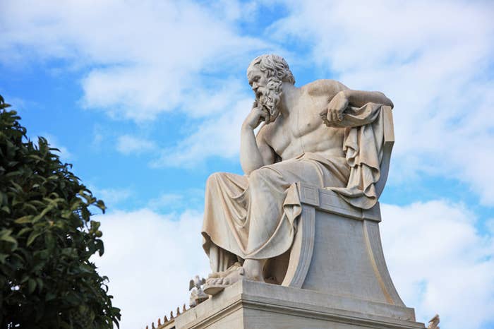 A Greek statue