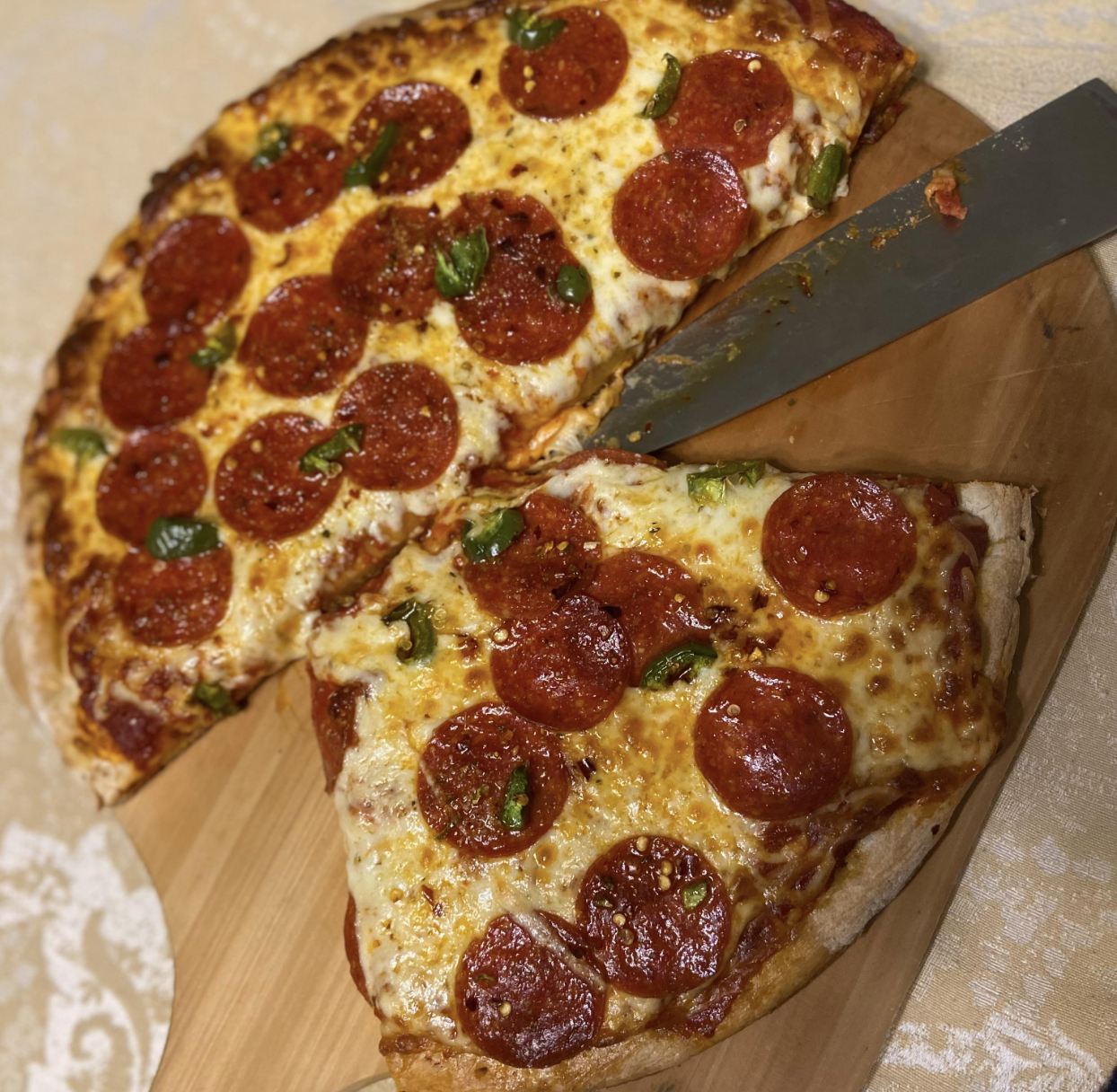 A pizza cut wrongly