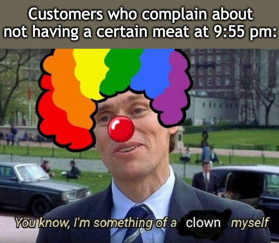 Clown saying they are a clown
