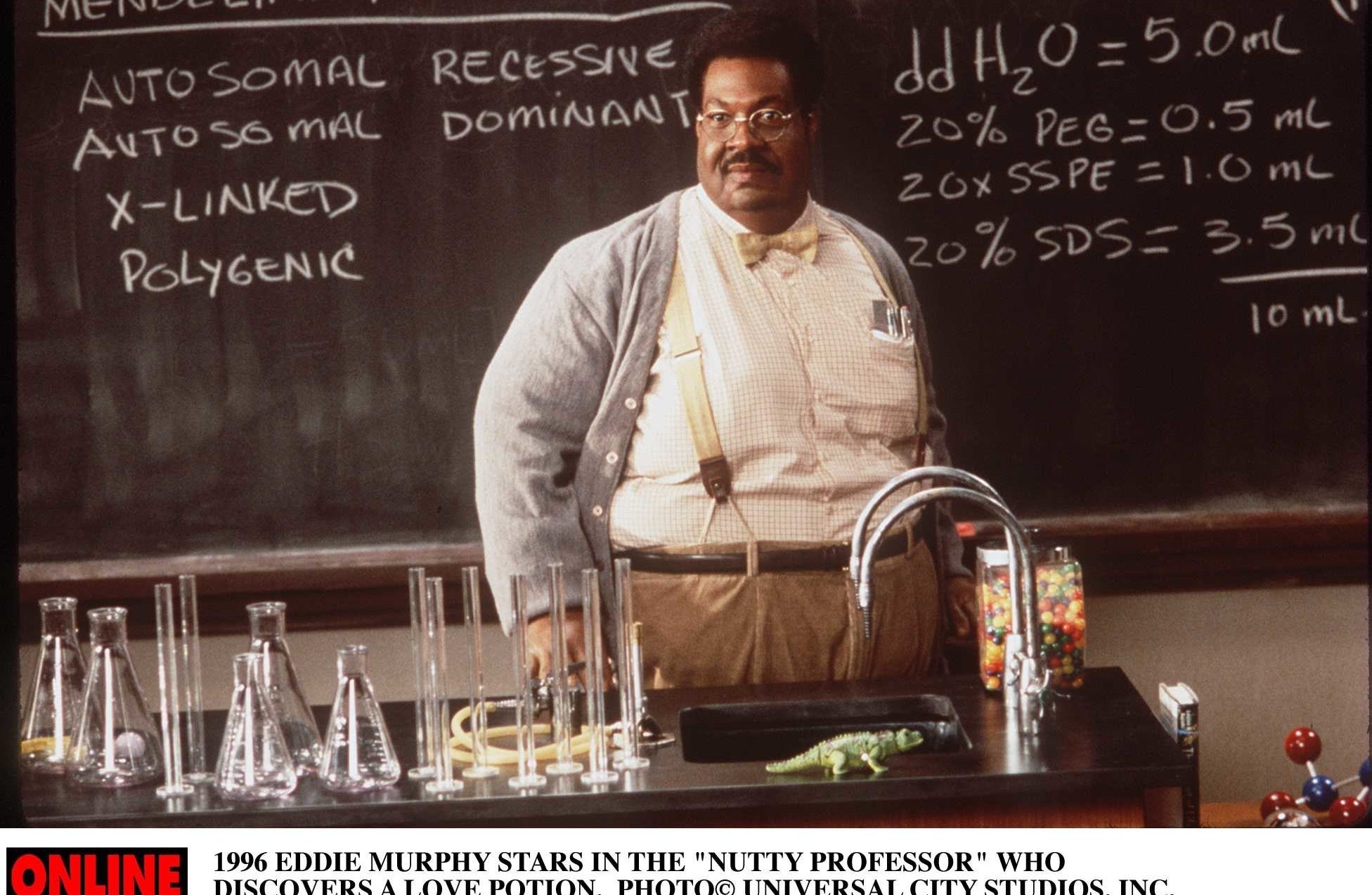 1996 EDDIE MURPHY STARS IN THE &quot;NUTTY PROFESSOR&quot; WHO DISCOVERS A LOVE POTION