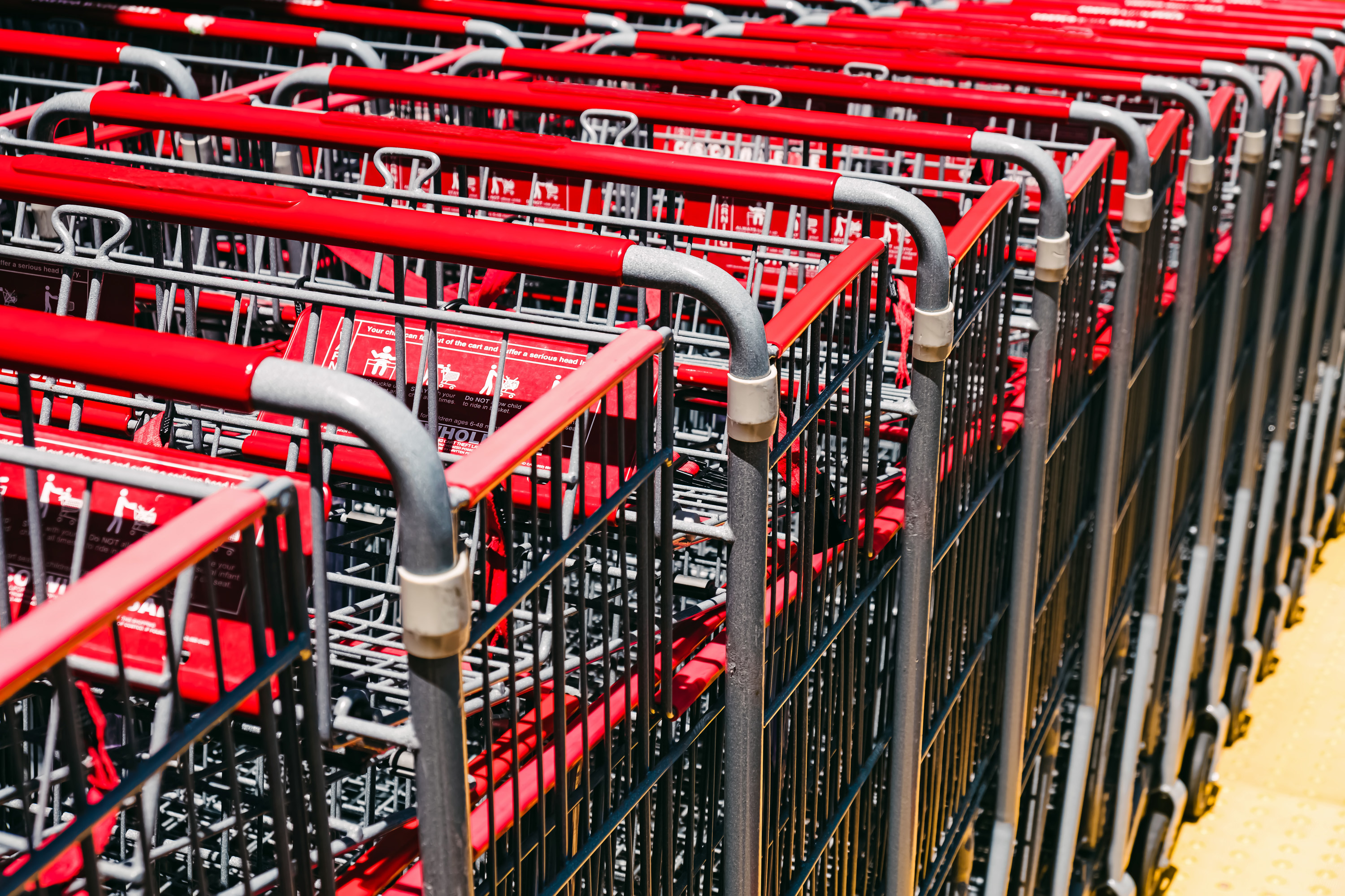 multiple shopping carts all together