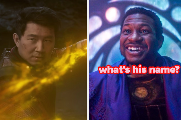 two images: on the left is shang-chi from the mcu, on the right is jonathan majors in an mcu movie
