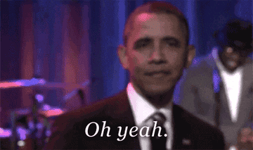 Barack Obama saying &quot;Oh yeah&quot;