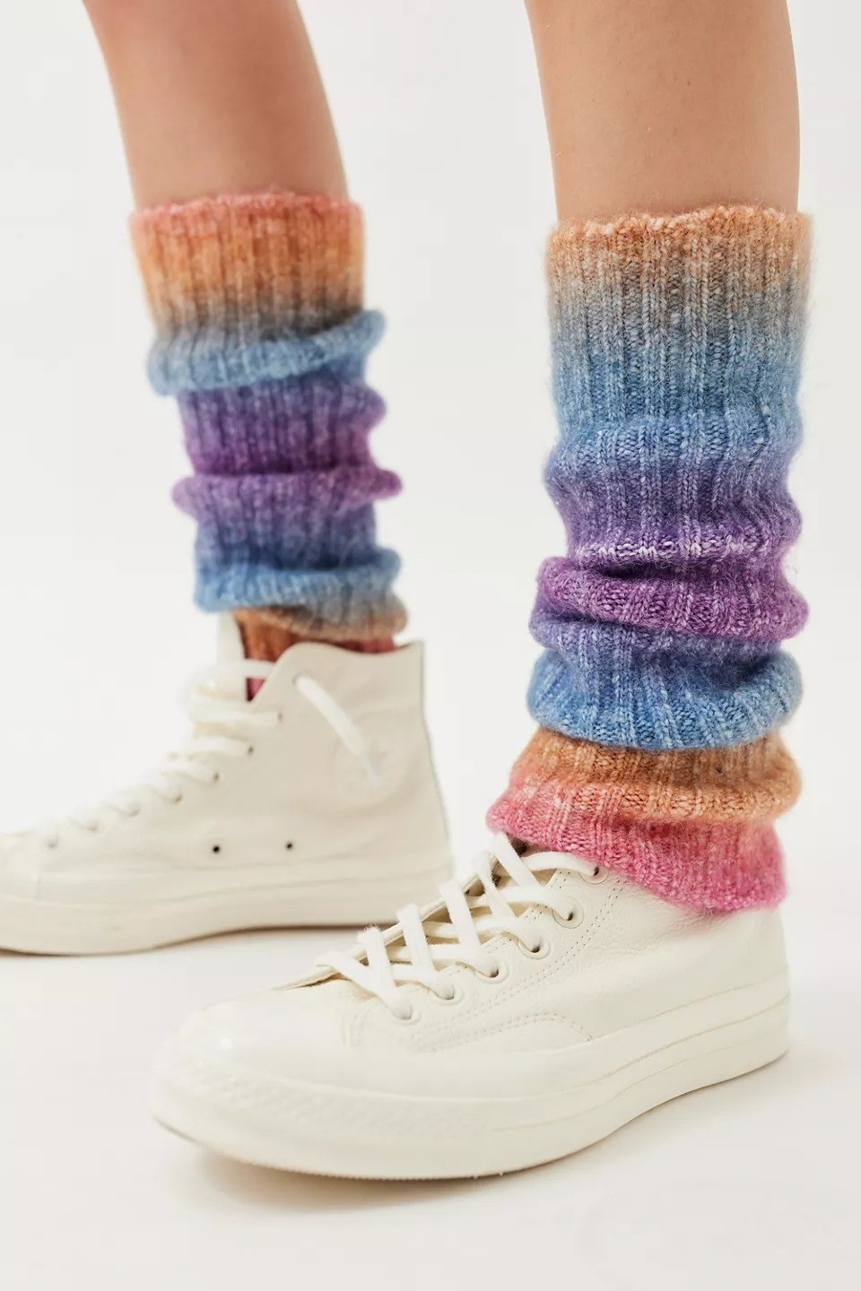 the rainbow ombre ankle warmers