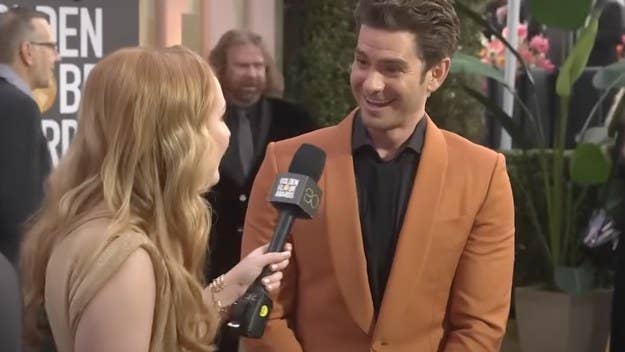 The 'Amazing Spider-Man' actor had a way with words during his interview with Amelia Dimoldenberg at the 2023 Golden Globes. The clip has since gone viral.