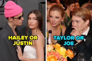 justin and hailey bieber and taylor swift and joe alwyn