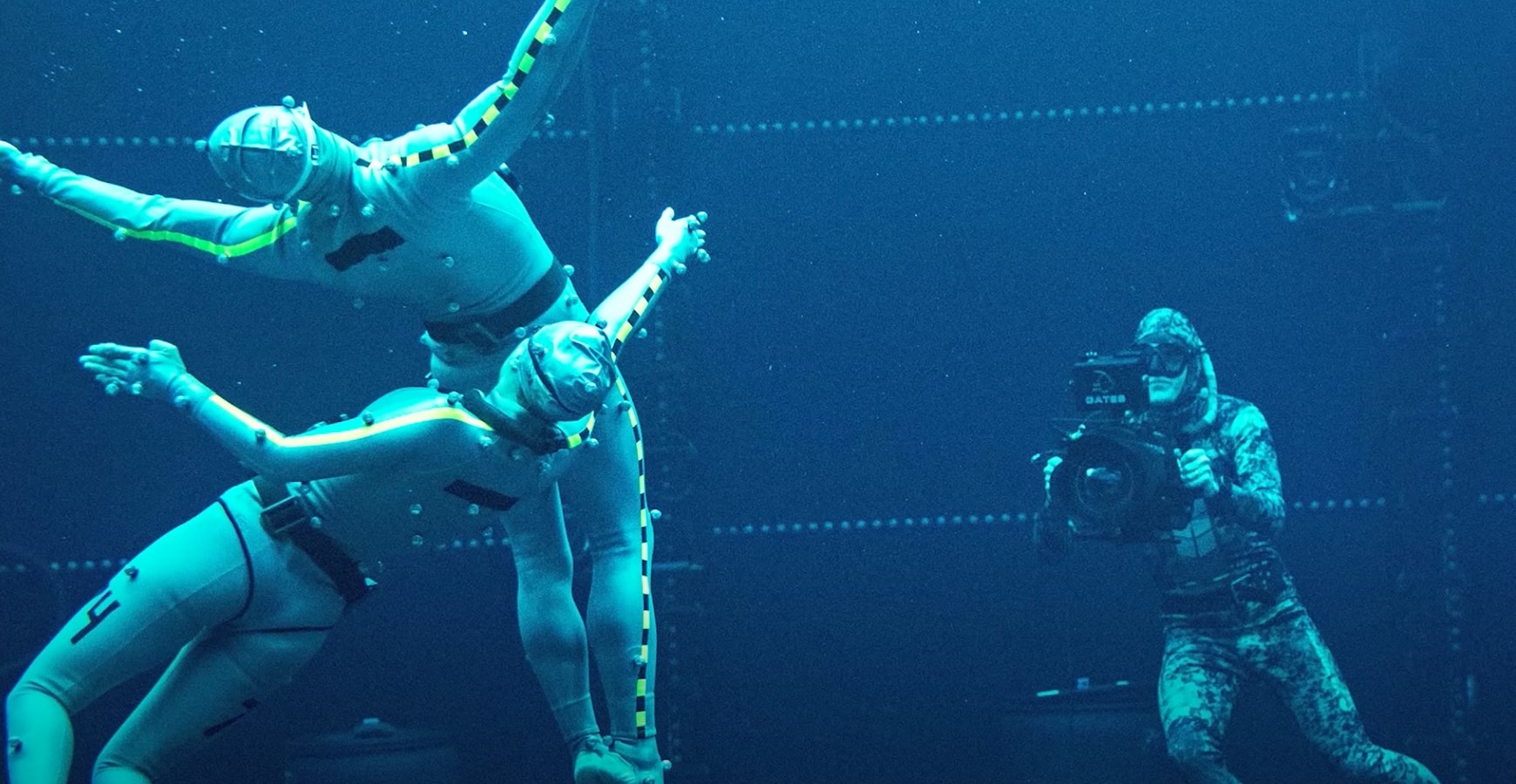 Motion capture filming underwater for Avatar 2