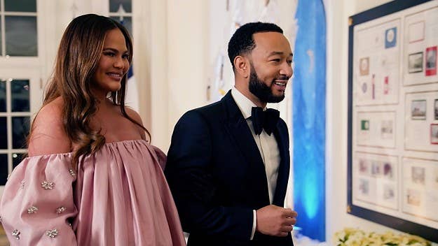 Insiders say star singer John Legend announced the big news during a private concert on Friday, saying their "the little baby" was born just hours before.