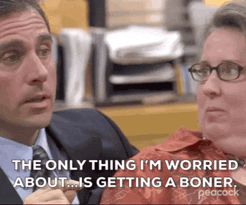 michael saying the only thing i&#x27;m worry about is getting a boner on the office