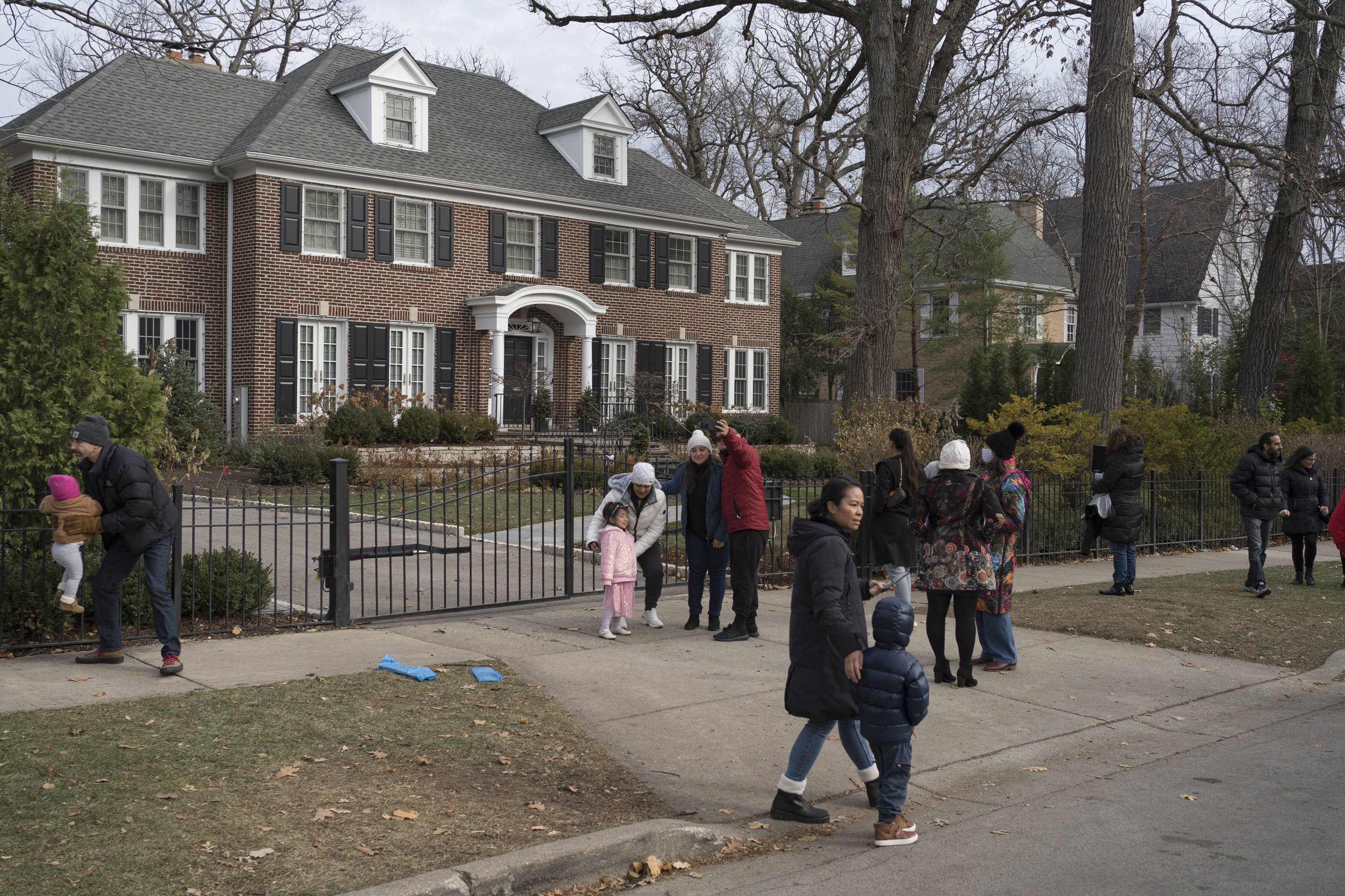 People visit the house featured in the movie &quot;Home Alone&quot; in Winnetka, Illinois