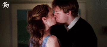 jim and pam kissing in the office