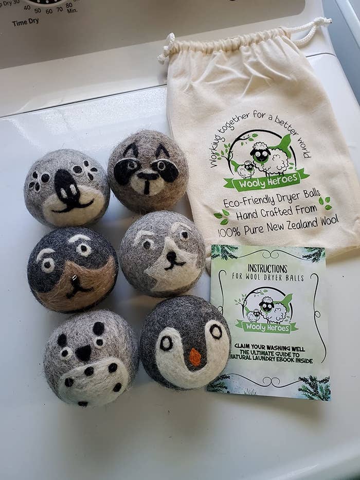 Reviewer image of six dryer balls