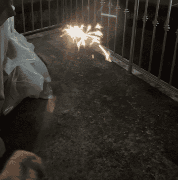 GIF of sparklers being lit