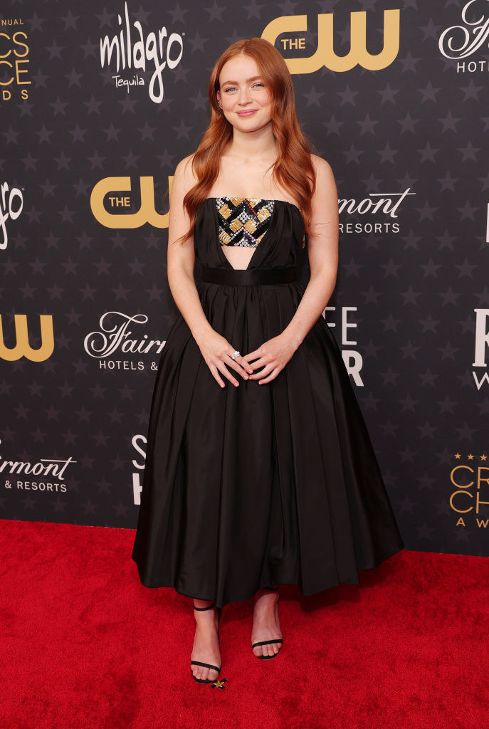 Sadie Sink at the 28th Critics&#x27; Choice Awards in an ankle length gown