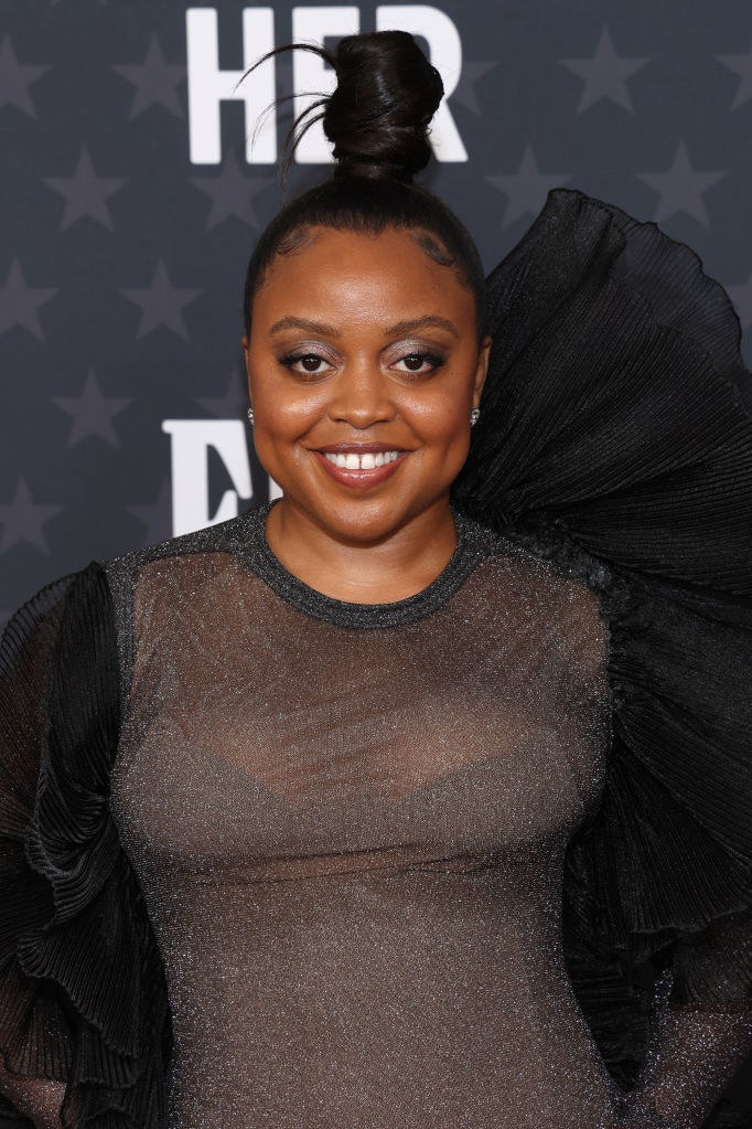 A closeup on Quinta Brunson