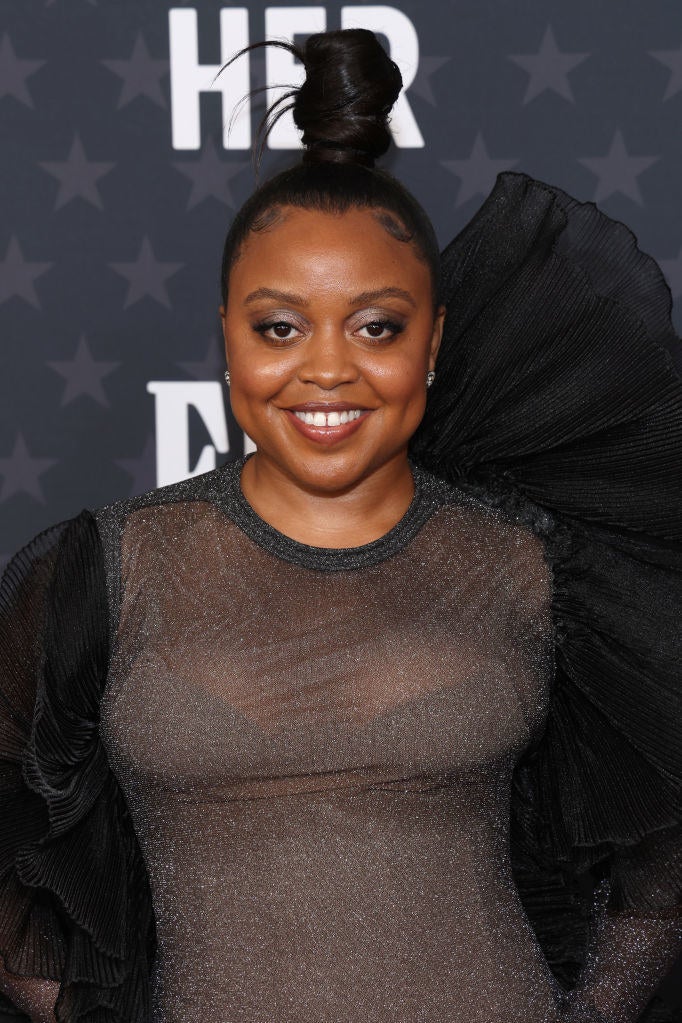 A closeup on Quinta Brunson
