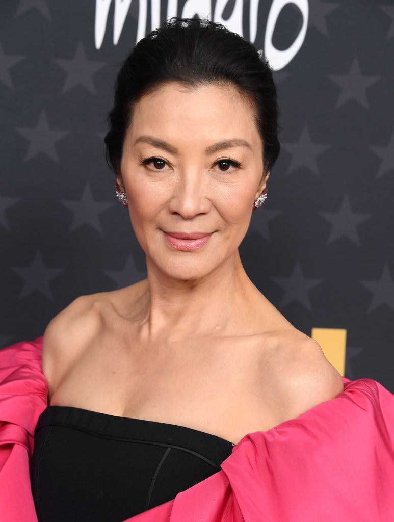 A closeup on Michelle Yeoh