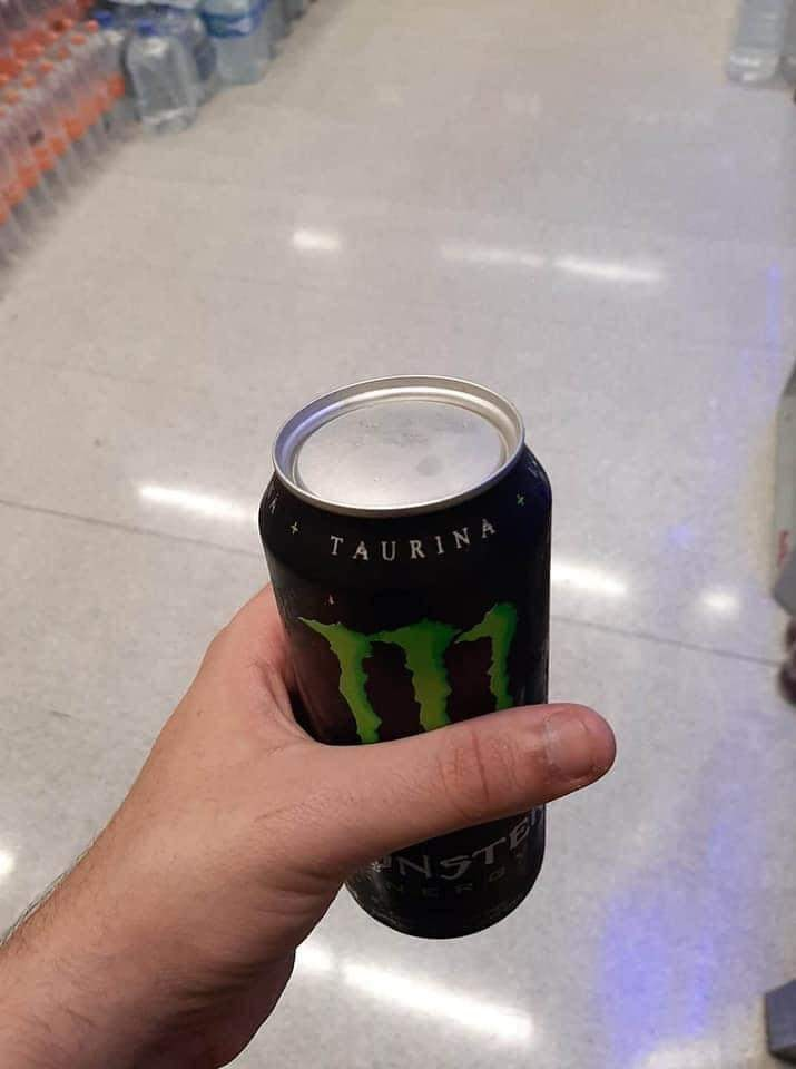 a Monster can with no tab