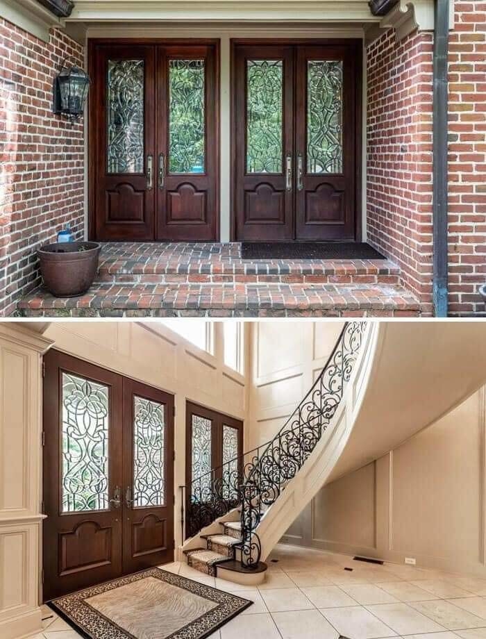 side-by-side double doors into a home