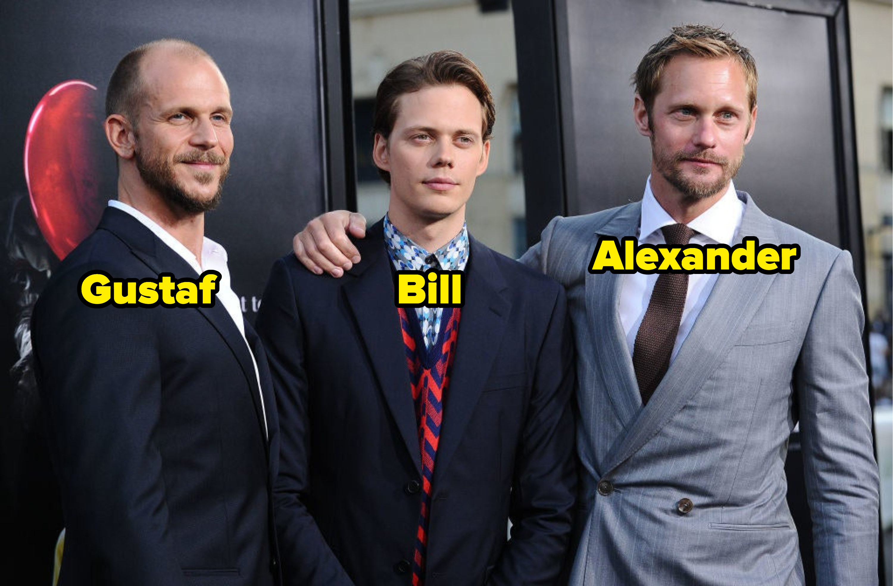 gustaf, bill, and alexander on at an event