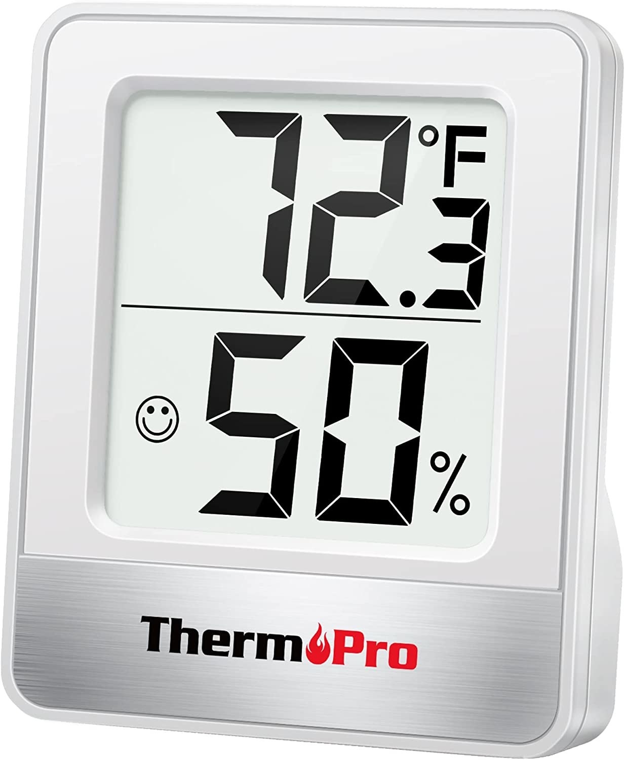 a digital thermometer with large numbers
