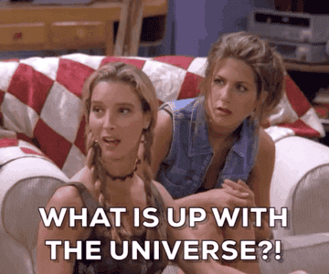 Pheobe from Friends expressing her frustration with the universe