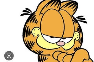 Garfield crossing his arms with some serious 'tude.