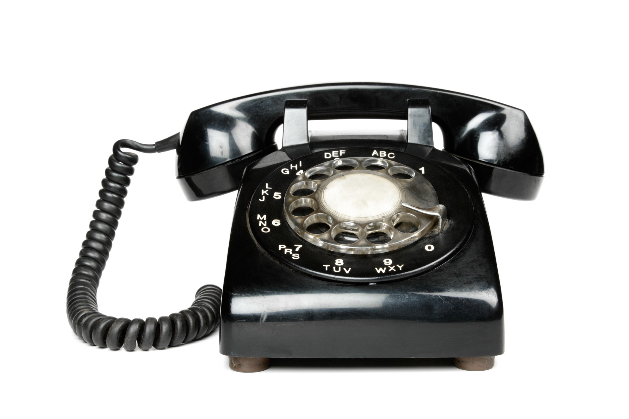 A rotary telephone