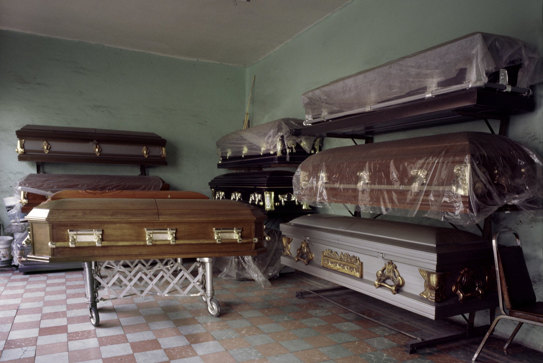 A room of coffins