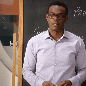 william jackson harper as chidi sighs in annoyance in &quot;the good place&quot;
