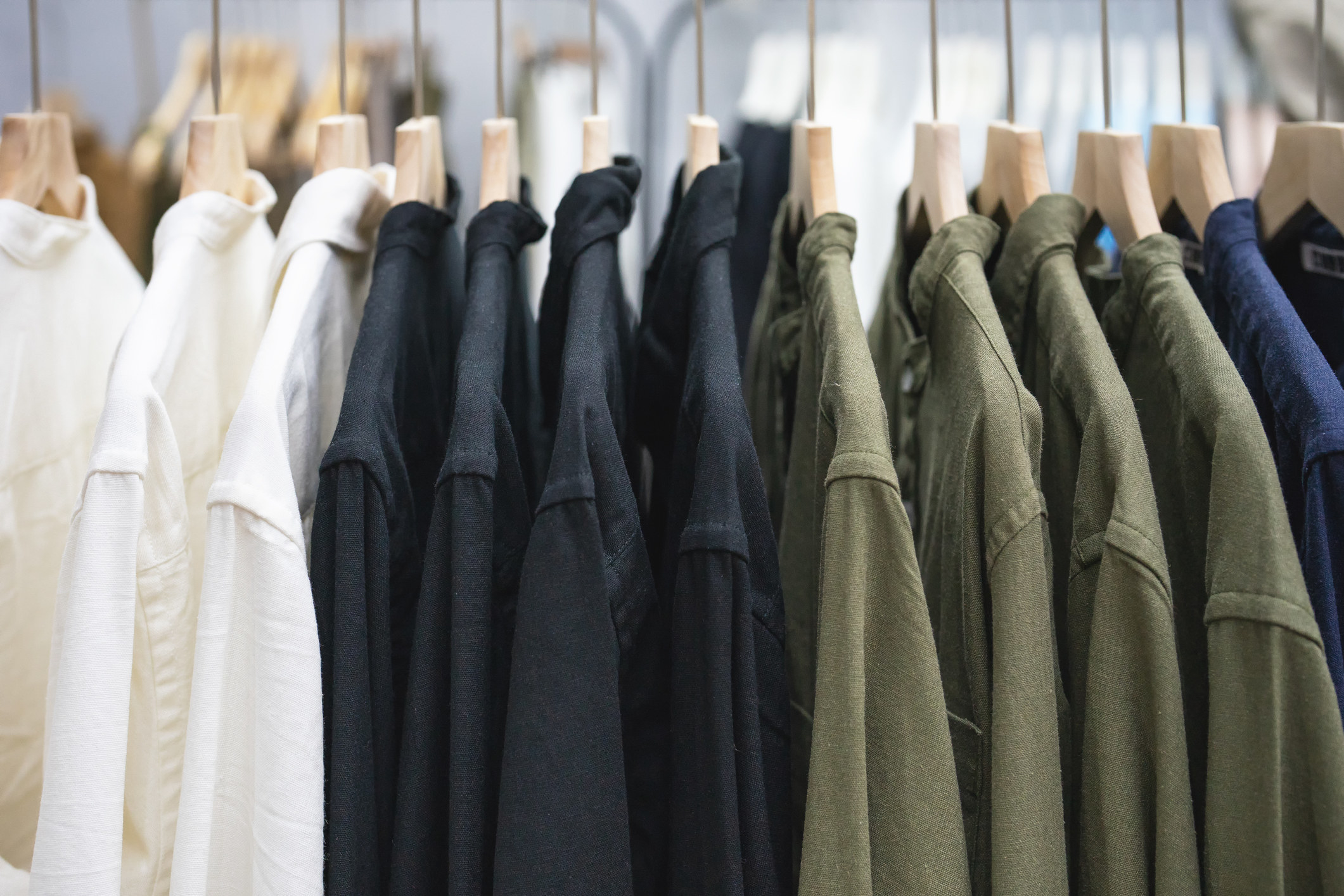 A rack of clothes