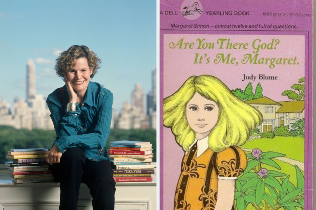 Judy Blume and the cover of the book