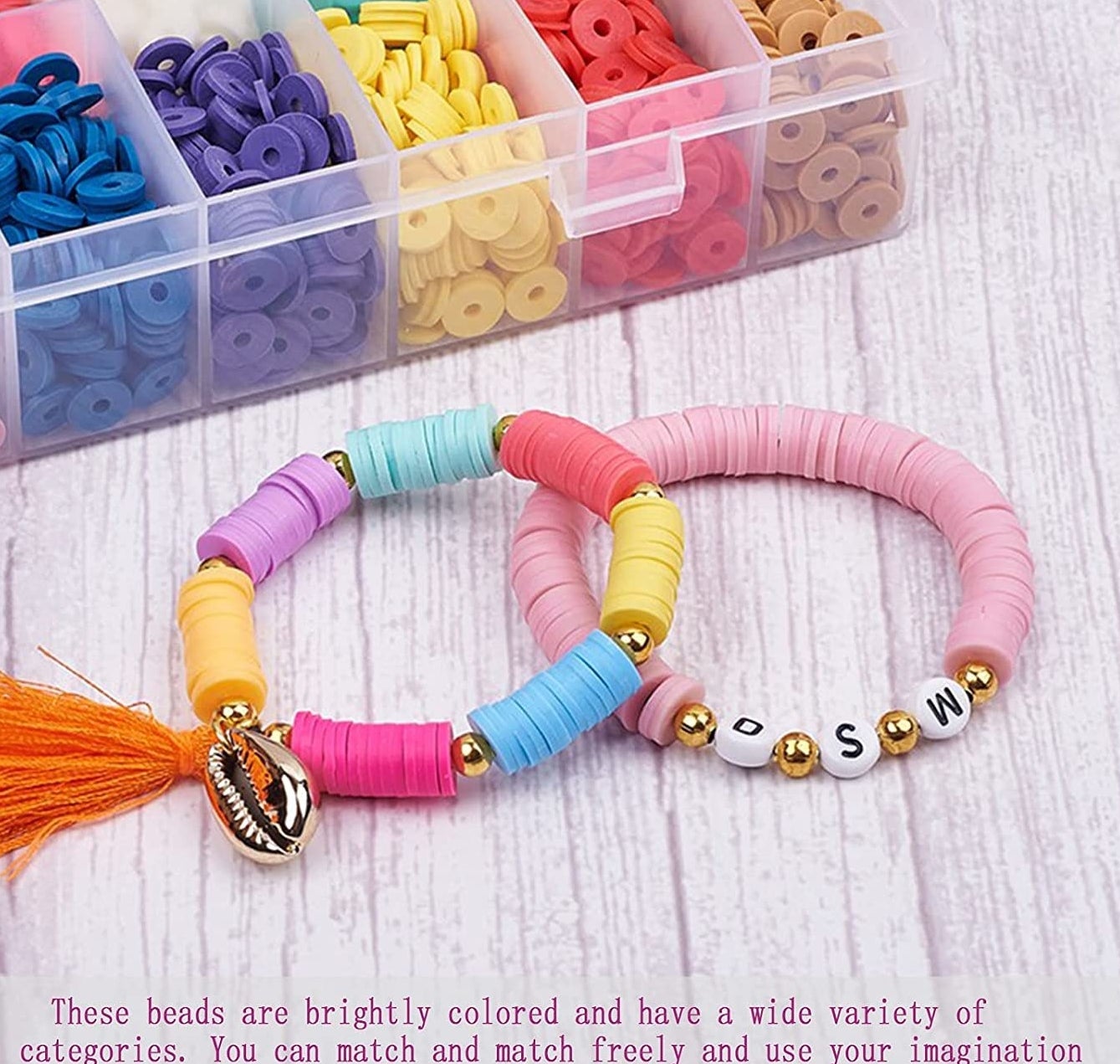 the kit of beads and two bracelets