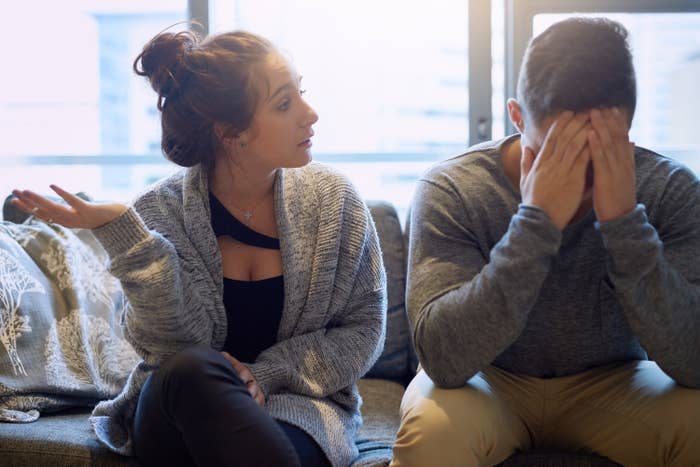 a man and a woman arguing