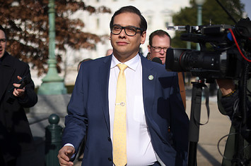 Rep. George Santos (R-NY) leaves the U.S. Capitol on January 12, 2023