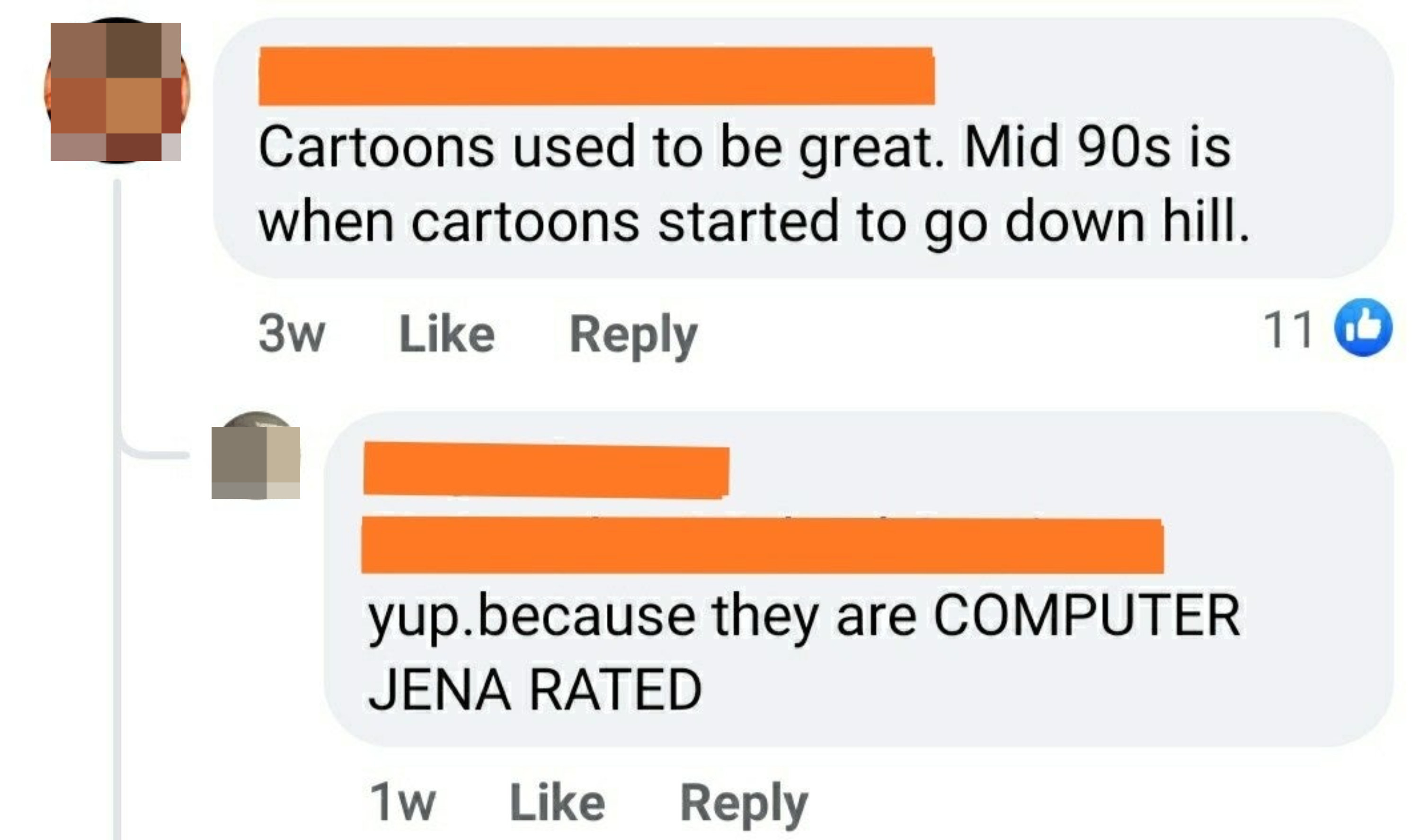 person who spells computer generated as jena rated