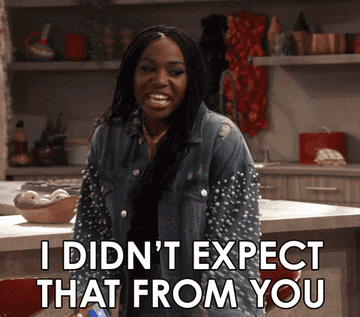 a gif of actress Laci Mosely on the show &quot;iCarly&quot; saying &quot;I didn&#x27;t expect that from you&quot;