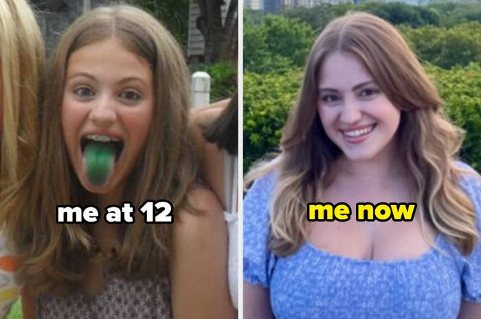 Side-by-side of Hannah at different ages