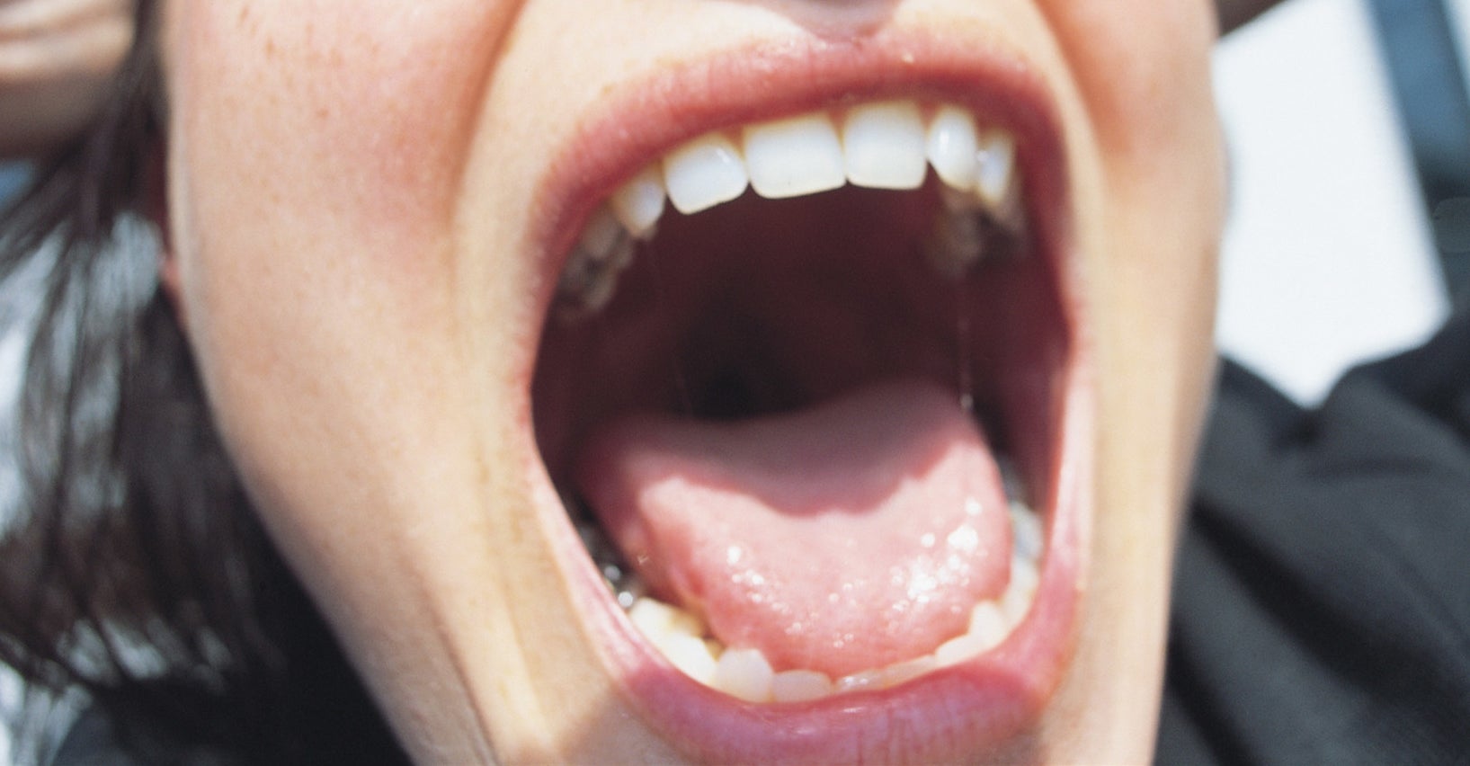 Closeup of someone's mouth