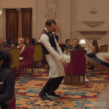 waiter dancing