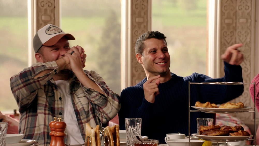 Michael and Cody at breakfast