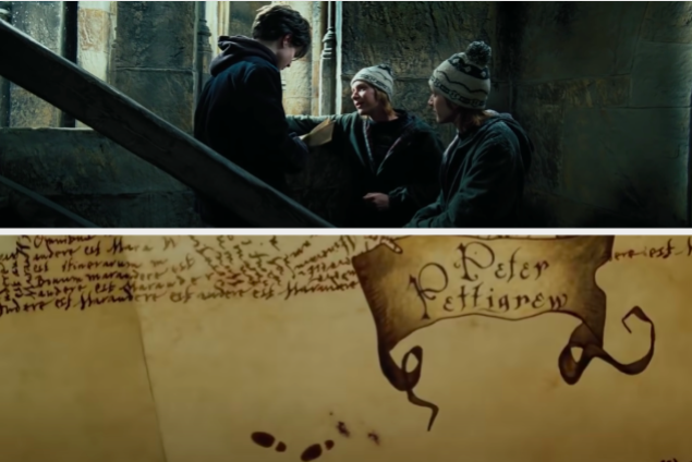Harry Potter sees Peter Pettigrew&#x27;s name on a map